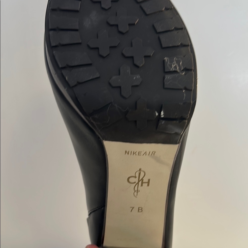 Cole Haan Black Leather Peep Toe Mules - Picture 6 of 6